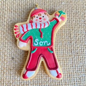 Hallmark Keepsake Gingerbread Son resin Christmas Ornament 2007 collectible